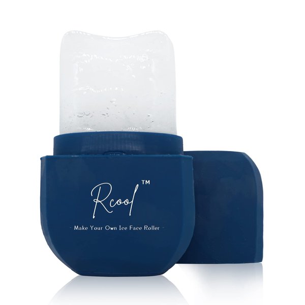 Ice Roller For Face Eyes and Neck,Rcool Revolutionary Diamond Ice Face Roller To Brighten Skin & Enhance Your Natural Glow/De-puff Eye Bags Shrink Pores and Lubricate the Skin. (Dark Blue)