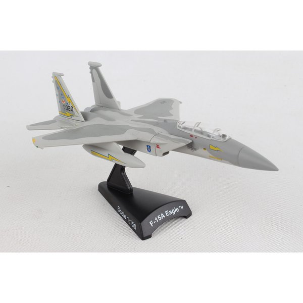 Daron Postage Stamp F-15 Eagle 5th Fighter Interceptor Sqn. 1/150 Scale, Gray, unisex, adult Grey