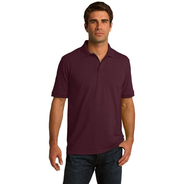 Clothe Co. Men's Big and Tall Polo Shirt, Men's Tall Polo Short Sleeve Performance Cotton Blend, Atheltic Maroon, 3XLT