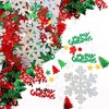 Christmas Confetti, 2.12 oz Shinny Metallic Merry Christmas Tree Snowflake Deer Santa Claus Stars Shapes Confetti for Indoor Home Office Tables Decorations Christmas Party Decorations Supplies