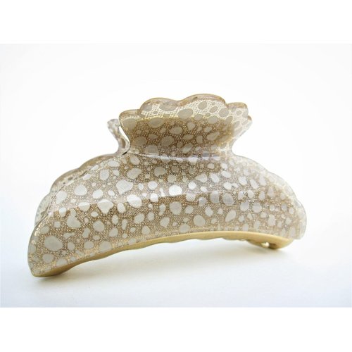Generic Art deco champagne gold sparkle hair claw clip for thick hair