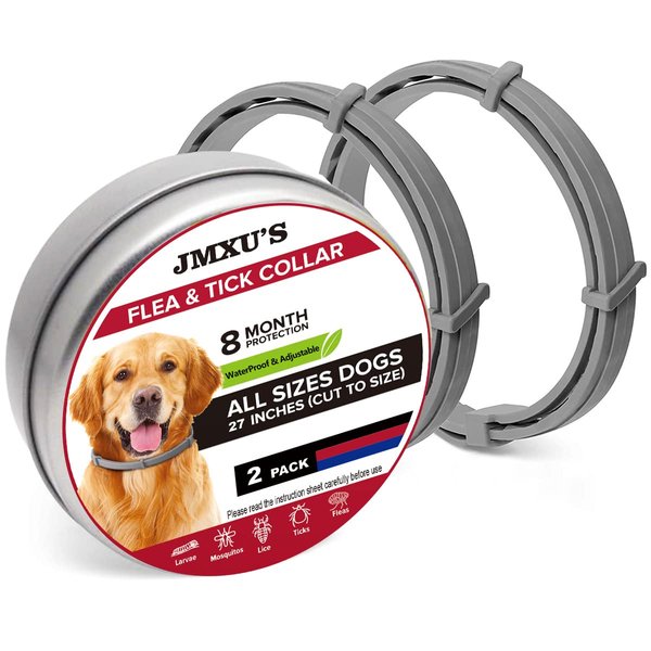 Flea and Tick Collar for Dogs, Flea and Tick Prevention for Dog, 27 Inch, 16 Month Protection, 2 Pack