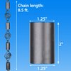 Rain Chains Pacific- Diamond Spiral Link Rain Chain – 8.5 ft- Aluminum Black Powder-Coated – Top Notch Quality Rain Chains for Gutters