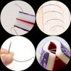 80Pcs Curved Needles BUTUZE Plastic Needle Case with 4 Sizes Hooked Needle for Stitching,Sewing,Embroidery,Hair Weaving