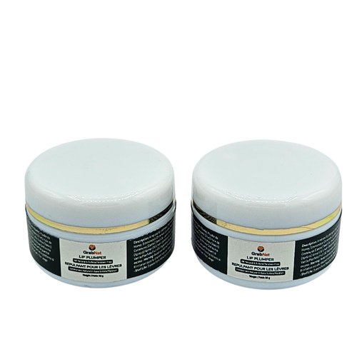 All-Natural Lip Plumper 2-Pack – Sulfate/Paraben-Free – Jojoba & Avocado Oils for Soft, Fuller and Youthful-Looking Lips – Moisturizing Lip Exfoliator (0.7 oz x 2)