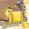Heigble 60 Pcs Softball Gifts for Teen Girls Softball Party Favors with 12 Scrunchies 12 Softball Makeup Bag 12 Lip Balm 12 Lipstick Holder Keychains 12 Adjustable Bracelet for Sport Team Supplies