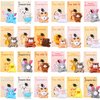 Zhanmai Mini Animal Plush Toy Graduation Cards Gift Set, Cute Small Stuffed Animal Keychain Set, School Graduation Classroom Exchange Gifts, Teacher Student Award Party Favors (Novel Style, 36 Set)