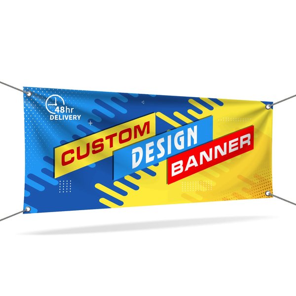 DP BOUTIQUE Custom Banners and Signs Personalized Customizable 13oz Vinyl Banner with Full Color for Parties,Business,Birthday,Graduation(1'*4')