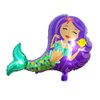 Mermaid Balloons Huge Number Balloons Printed Confetti Latex Marine Balloons for Mermaid 7th Birthday Party Decoration Supplies