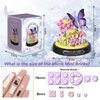 QLT QIAOLETONG Flower Bouquet Building Kit for Adults, Animals Flowers 582 PCS Botanical Collection Mini Building Blocks Set, Valentine's Day for Her Mom Women Wife Girlfriend (Butterfly)