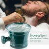 Linkidea Acrylic Shaving Mug with Knob Handle, Deep Size Wet Shaving Cup, Razor Shave Soap and Cream Bowl for Men, Green