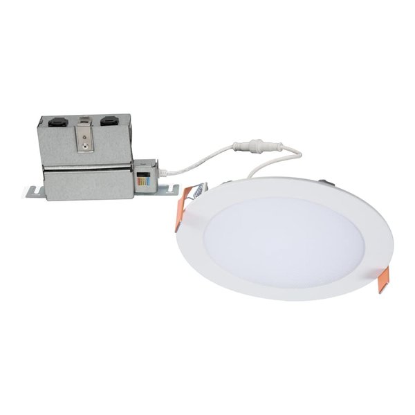 HALO HLB 6 Inch Canless Ultra-Thin Recessed Lighting LED Wafer Light for Ceiling and Shower, 1 Pack, 5 Selectable Color Temperatures, 1025 Lumens, Wet Rated, UL Certified, Energy Star