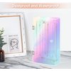 Jenseits Iridescent Necklace Organizer, Acrylic Necklace Holder w/Velvet Tray, Dustproof Rotation Jewelry Holder Organizer Display Stand Box Hanger, Necklaces Ring Bracelet Case, Gift for Women, Girl