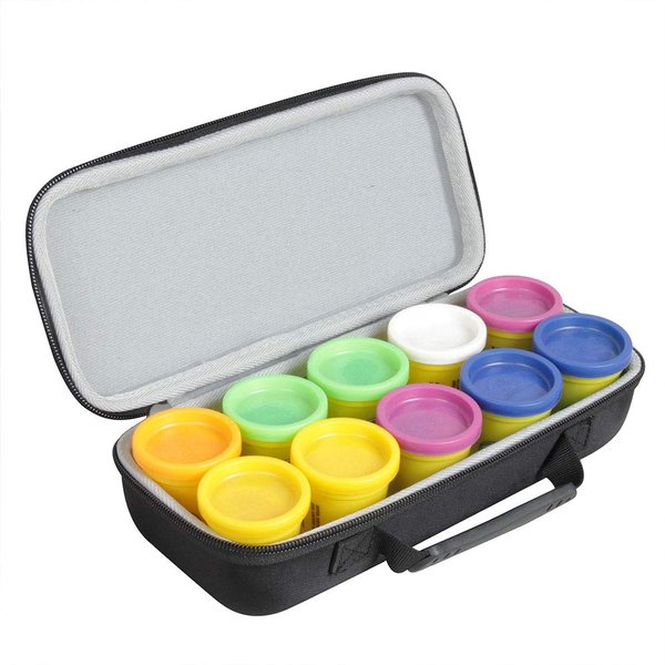 Hermitshell Hard Travel Case for Play-Doh Modeling Compound 10 Pack Case of Colors 2 Oz Cans (Only Case) (Black)