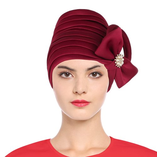 XGOPTS Nigerian Auto Gele Headtie Headband African Turban Cap Headwrap Scarf Beanie Cap Headwear Wedding Hair Wear