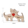 LucySky Personalized Wooden Cat Puzzle with 2-6 Family Names, Personalized Wooden Puzzle, Customized Wooden Decor Gift for Mother's Day, Father's Day, Birthday, Wedding, Anniversary