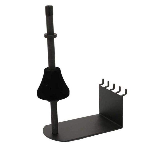 Trombone Holder – Slatwall and Pegboard Mount Display (Quantity 5) (5, Black)