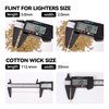 500Pcs Flint Refills & 10Pcs Cotton Balls & 1Pcs Tweezers & 8Pcs Cotton Balls & 4Pcs Spring Tips & 2Pcs Leather Pad, Replacement Flints for Lighters, Flint Stone for Petrol Gas Fluid Lighter