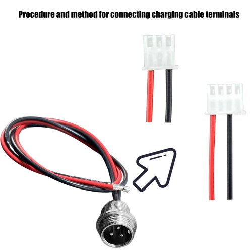 GLDYTIMES Hoverboard Charging Port Replacement (3 Prong 3 pin) for Hover-1 swagtron TOMOLOO Segway Smart Self-Balancing Electric Scooter etc. (3 Prong 3 pin 2 Wires)