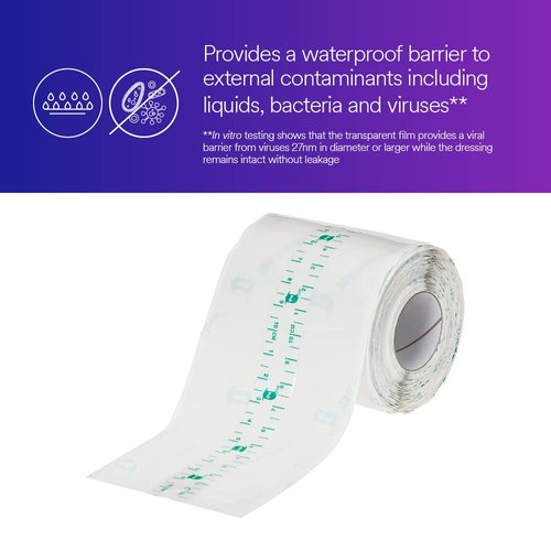 3M™ Tegaderm™ Transparent Film Roll, 16002, 5CM x 10M, 1 Roll/Carton, 4 Carton/Case