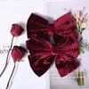 Velvet Hair Bows Girls 6" 2PCS Big Red Wine Fall bow Alligator Clips for Toddler Hair Clips Toddlers Teens Kids Accessories