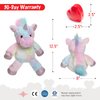CozyWorld 12.5" Heartbeat Unicorn Recordable Stuffed Animals Voice Sweet Messages Recorder Soft Plush Toy Playback Your Words Birthday Gifts for Toddler Kids