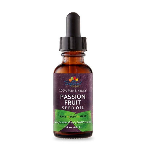 Tropical Holistic 100% Pure Virgin Maracuja Oil 2 oz - Passionfruit Seed Oil - Cold-pressed, Unrefined, Extra Virgin, Dry Skin, Face, Hair, Lip