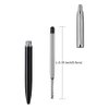 ChaoQ Ballpoint Pen, 3 Pcs Retractable Metal Ballpoint Pens, for Gift, Business, Office, 1.0mm Medium Point Black Ink, 6 Extras Replaceable Metal Refills, (3 Pens and 6 Refills) - Black, White, Gray