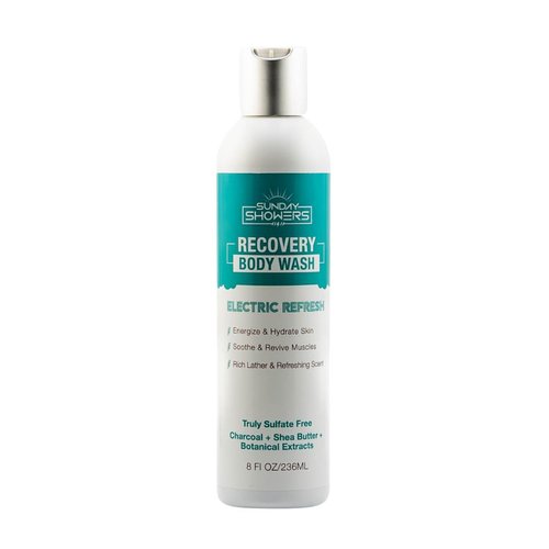 Sunday Showers All Natural Recovery Body Wash - Revitalize and Rejuvenate with clean premium ingredients: Charcoal, Shea Butter, Eucalyptus, Tea Tree, Coconut Oil, Rosemary, Chamomile, Sage