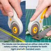 W.A. Portman Fabric Rotary Cutter with 5 Blades- 45mm Rolling Cutter with Safety Lock - Fabric Roller Cutter - Rotary Fabric Cutter Wheel - Fabric Cutting Wheel - Rotary Cutter For Fabric