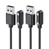 KONXISA Charger Cable for‎ MMBX IDW26 1.83" Smartwatch, Charging USB Cable with Magnetic Adsorption, Universal Magnetic Charging Cord with High Durability, Lightweight and Easy to Carry (Set of 2)