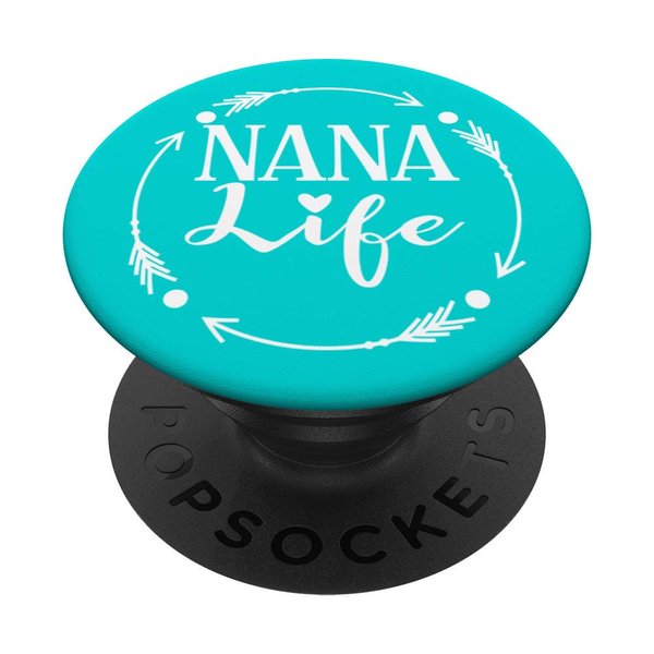 CocomoSoul-Mobile Nana Life Round Arrow Turquoise PopSockets Stand for Smartphones and Tablets PopSockets PopGrip: Swappable Grip for Phones & Tablets
