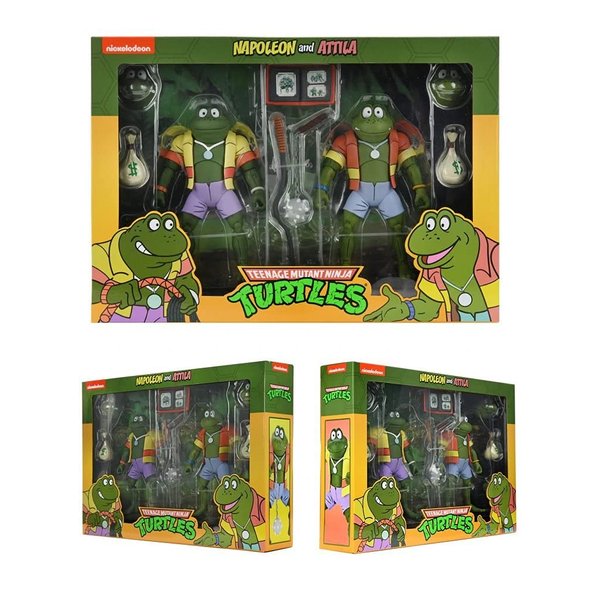 NECA Teenage Mutant Ninja Turtles 7" Scale Napoleon & Atilla Frog Collectible Action Figures Set