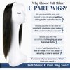Full Shine U Part Wigs Long Natural Hair Extensions 22 Inch Hidden U Shaped Wigs Human Hair Color 1B Off Black Clip In Wigs Remy Brazilian Hair 22 Inch Half Wig 150 Gram Per Piece