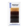 HAICHER Brown Lash Extensions 05 CC Curl 12mm Single, Colored Lash Trays for Eyelash Extension