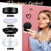 2 Pieces Loose Powder Container with Puff 0.17/0.7 oz Reusable Plastic Empty Powder Case Portable DIY Empty Makeup Powder Container Loose Powder Compact Case with Mirror and Elasticated Net Sifter