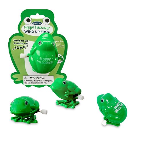 Rite Lite Wind Up Hoppy Passover Frog Toy Gift - Jewish Holiday Party Favors, Goody Bag Fillers, Plague Hopping Hebrew Haggadah Boys & Girls Fun & Educational Pesach Seder Game for Hours of Fun!