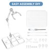 XISTEST Action Figure Stand, 8 PCS Assembly Action Figure Display Holder Base Doll Model Support Stand Compatible with HG RG SD SHF Gundam 1/144 Toy with Screwdriver Transparent