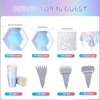 Iridescent Party Supplies Decorations, Holographic Party Paper Plates Set, Disposable Iridescent Cups Knives Spoons Fork Set for Wedding Birthday Party, Serve 16