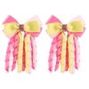 SUPCLIPS Hair Bow Clips 3 Inch Red Curly Grosgrain Ribbon Hairpins Handmade Kids Girls Cheer Hair Accessories for School Prom Party Headpiece