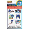 Unique Sonic Birthday Party Supplies Bundle includes 16 Plastic Loot Bags, 24 Tattoos, 1 Dinosaur Sticker Sheet
