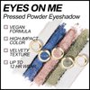 FOCALLURE Eyes On Me Pressed Powder Eyeshadow, Shimmery Eye Makeup & Highlight, Long-Lasting, High Pigmented Single Shade Eye Color, Glitter Finish, Hypoallergenic, BL01 Blue Sand