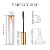 Ideal Swan 3PK 40ml Empty Mascara Tube Eyeliner Cream Container Bottle, Lip Gloss Bottle with 3 Piece Funnel & Rubber Inserts for Castor Oil（Wave）