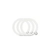 TELETIES - Spiral Hair Coils - Ponytail Holder Hair Ties for Women - Phone Cord Hair Ties - Strong Grip, No Rip, Water Resistant, No Crease Hair Tie Coils - 3 pack (Small, Coconut White)