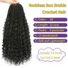 9 Pack 22 Inch Goddess Crochet Box Braids Curly Ends Bohomian Goddess Box Braids Crochet Hair Synthetic Crochet Braids Hair Extensions(22 Inch,1B)