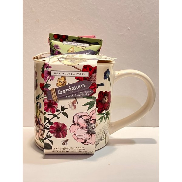 Heathcote & Ivory Gardner's Tea Break Hand Essentials China Mug Hand Wash & Hand Cream Set