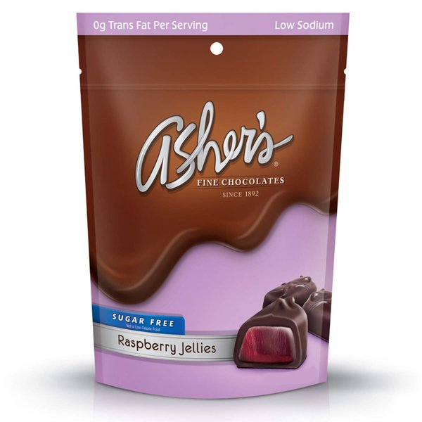 Asher's Chocolates, Sugar Free Dark Chocolate Raspberry Jellies, Diabetic Friendly Chocolate, Small Batches of Kosher Chocolate, Family Owned Since 1892 (15oz, Dark Chocolate Raspberry)