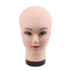 HAIRWAY Female Bald Mannequin Head Professional Cosmetology Face Makeup Doll Head for Wig Making Display Hats Eyeglasses Wig Head with T Pins