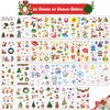 Yobbai Glitter Temporary Tattoos for Kids, 150 Patterns (12 Sheets) Waterproof Temporary Tattoos Stickers for Christmas, Christmas Tree, Snowman, Elk, Santa Claus, etc. Boys and Girls Party Supplies