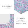 MUSOLEI Mermaid Fitted Sheet Set 3D Rainbow Scales Full Girls Bedding Set Mermaid Girl Bed Sheets 3PCS 1 Deep Pocket Fitted Sheet with 2 Pillowcases Wrinkle Free Cozy Microfiber(01,Queen)